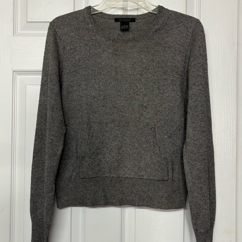The Limited Silk Cashmere Charcoal Gray Sweater Sz S